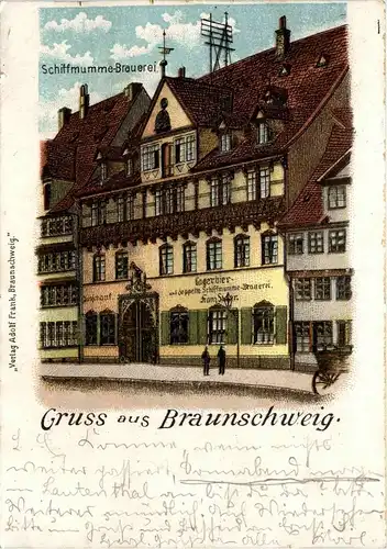 Gruss aus Braunschweig - Schiffmumme Brauerei - Litho -287034