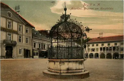 Bruck a.d. M. , Altertüml. Brunnen am Hauptplatz -323328