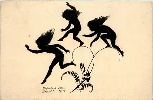 Scherenschnitt - Künstelrkarte Diefenbach -287406