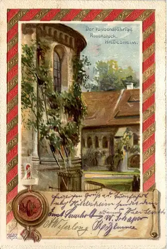 Hildesheim - der 1000jährige Rosenstock - Litho -285686