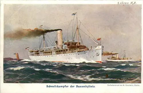 Schnelldampfer der Sassnitz Linie -287624