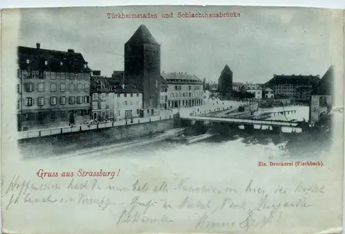 Gruss aus Strassburg - Türkheimstaden und Schlchthausbrücke -287018