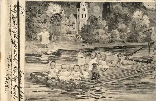 Kinder auf Floss -238050