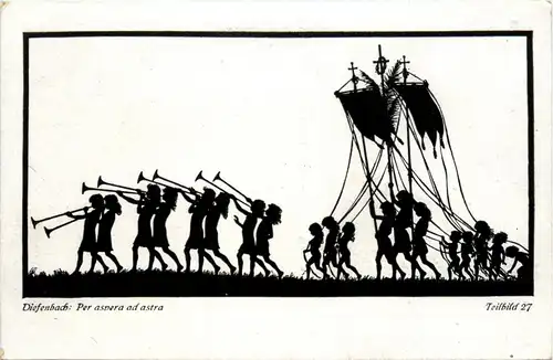 Scherenschnitt - Künstlerkarte Diefenbach -287424