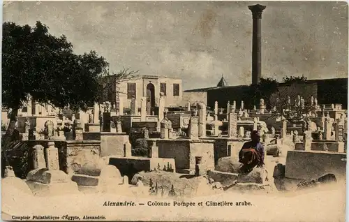 Alexandria - Colonne Pompee et Cimetiere arabe -288340