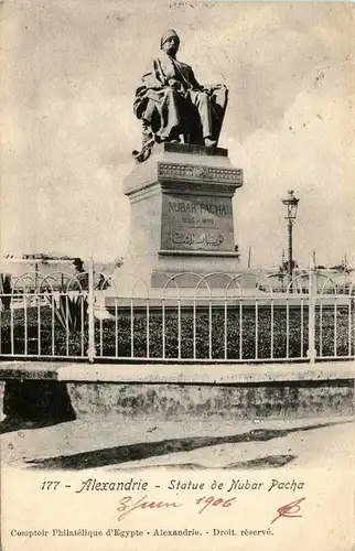 Alexandria - Statue de Nubar Pacha -288346