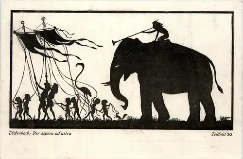 Scherenschnitt - Künstlerkarte Diefenbach -287422