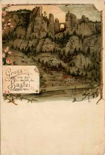 Gruss aus der Bastei - Litho -288466