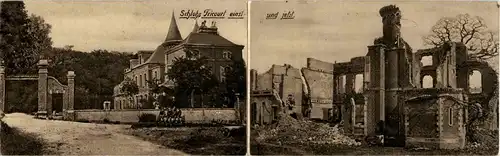 Schloss Fricourt einst und jetzt - Klappkarte - Feldpost -288176