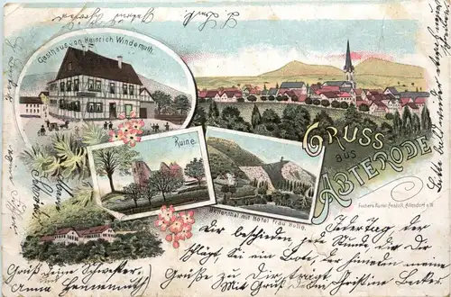 Gruss aus Abterode - Litho - Meissner -239226