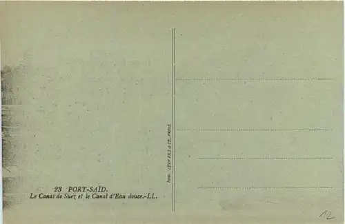 Port Said - The Suez and Freshwater Canals -287898