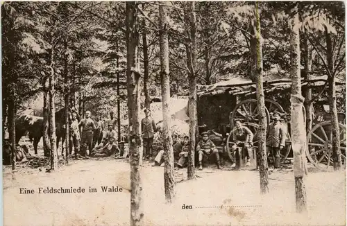 Eine Feldschmiede im Walde -288112