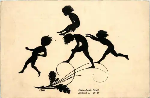 Scherenschnitt - Künstelrkarte Diefenbach -287404