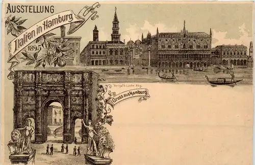 Ausstellung Italien in Hamburg 1895 - Litho -287492