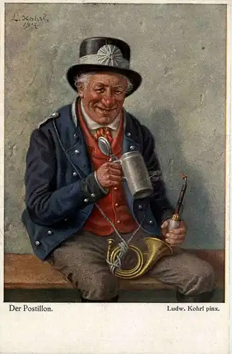 Der Postillon - Künstlerkarte Ludwig Kohrl -289692