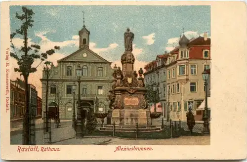 Rastatt - Rathaus - Litho -289052