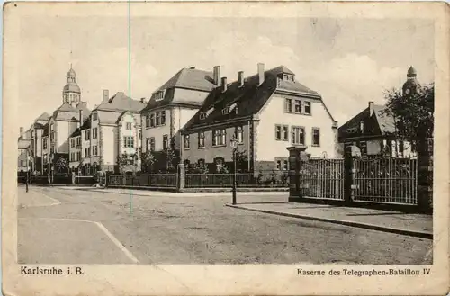 Karlsruhe - Kaserne des Telegraphen Bataillon IV -289872