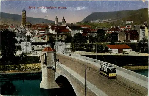 Jena mit Camsdorfer Brücke -289538