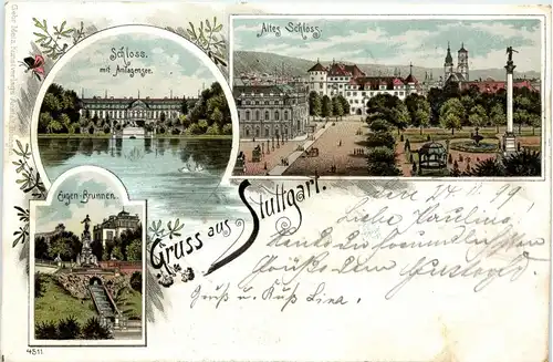 Gruss au Stuttgart - Litho -289850