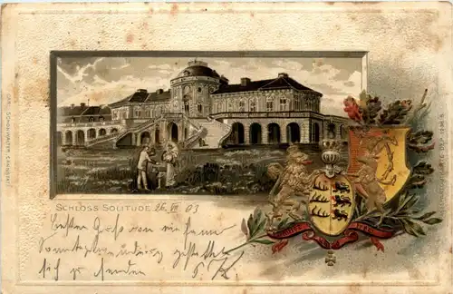 Stuttgart - Schloss solitude - Litho -290050