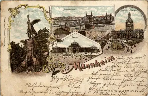 Gruss aus Mannheim - Litho -289868