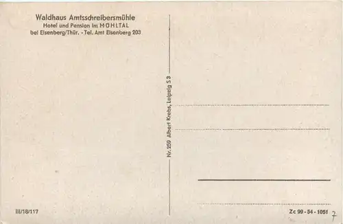 Waldhaus Amtsschreibersmühle bei Eisenberg -289024