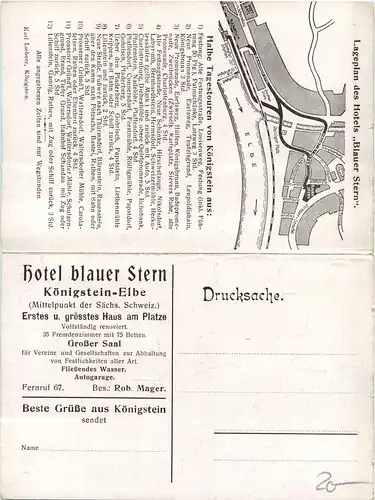 Königstein - Hotel Blauer Stern - Klappkarte -290558