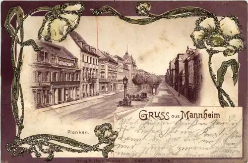 Mannheim - Planken - Litho mit Glitter -289864