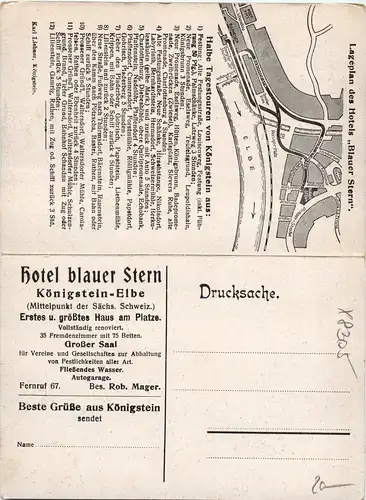 Königstein - Hotel Blauer Stern - Klappkarte -290562