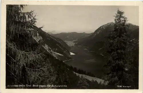 aAchensee/Tirol, Orte und Umgebung - Achensee, Blick gegen die Scholastika -324356