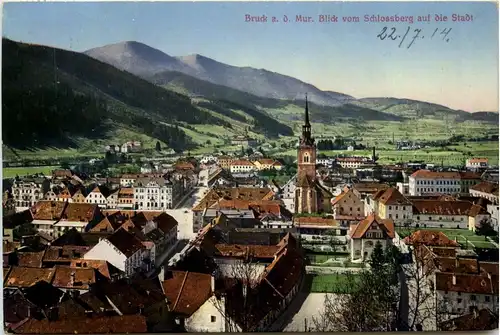 Bruck a.d.Mur/Steiermark - Blick vom Schlossberg auf die Stadt -325158