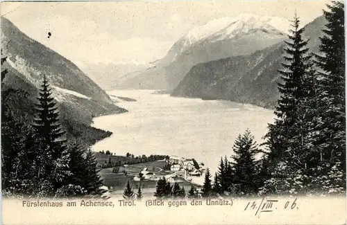 Achensee, Pertisau, Fürstenhaus, Blick gegen den Unnütz -324722