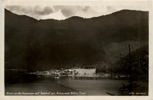 Achensee, Blick von der Gaisalpe auf Seehof -324430