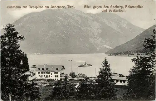 Gasthaus zur Seespitze am Achensee - Blick gegen den Seeberg, -325800