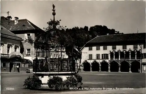 Bruck a.d. Mur - Historischer Brunnen und Kornmesserhaus -326478
