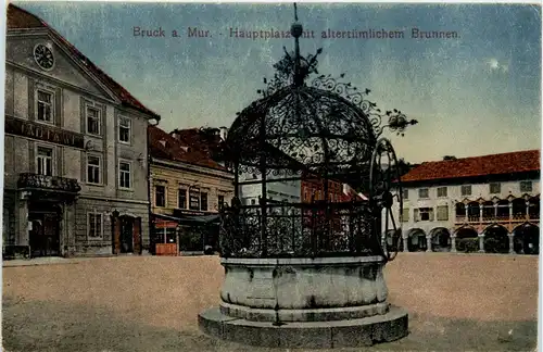 Bruck a.d. Mur/Steiermark - Hauptplatz mit altertüml. Brunnen -326618
