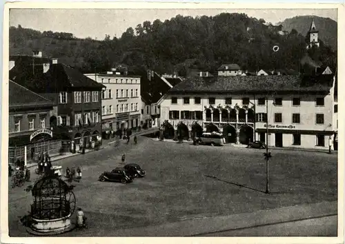 Bruck a.d. Mur/Steiermark - Hauptplatz mit Schlossberg -326564