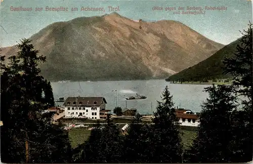 Gasthaus zur Seespitze am Achensee - Blick gegen den Seeberg -325802