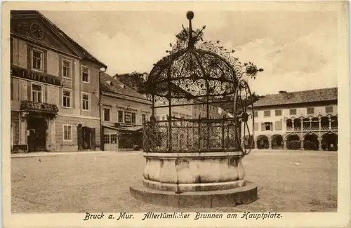 Bruck a.d. Mur/Steiermark - Altertüml. Brunnen am Hauptplatz -326588