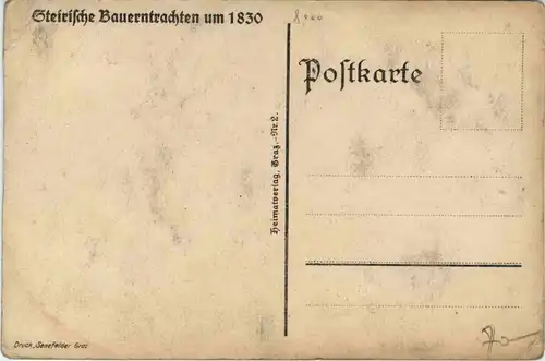 Steirische Bauerntrachten um 1830 -291036
