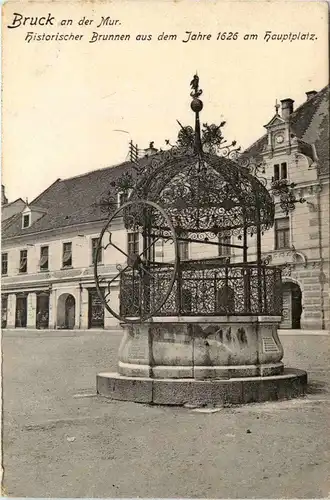 Bruck a.d. Mur - Historischer Brunnen aus dem Jahre 1626 am Hauptplatz -326636