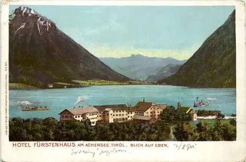 Achensee/Tirol und Umgebung - Achensee, Hotel Fürstenhaus, Blick auf Eben -325950