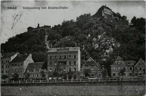 Schlossberg mit Drahtseilbahn Graz -291674