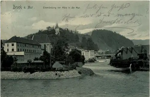 Bruck a.d. Mur/Steiermark - Einmündung der Mürz in die Mur -326592