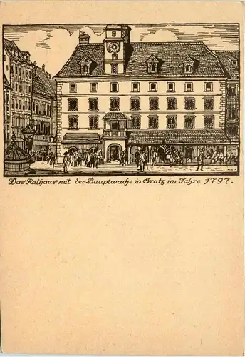 Das Rathaus im Jahre 1797 - Graz -291480