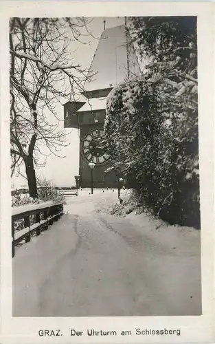 Graz - Uhrturm im Winter -292082