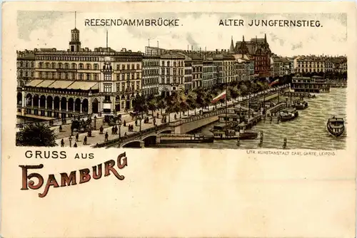 Gruss aus Hamburg - Litho -293032