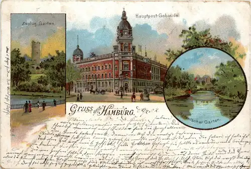 Gruss aus Hamburg - Litho -293194