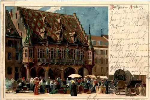 Freiburg - Kaufhaus - Litho -292656