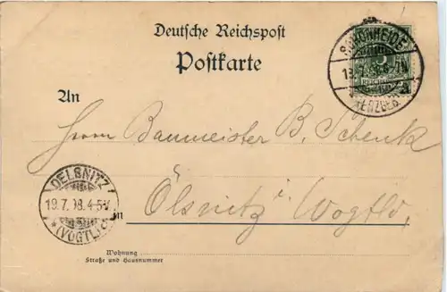 Gruss vom Kuhberg bei Schönheide - Litho 1897 -221946